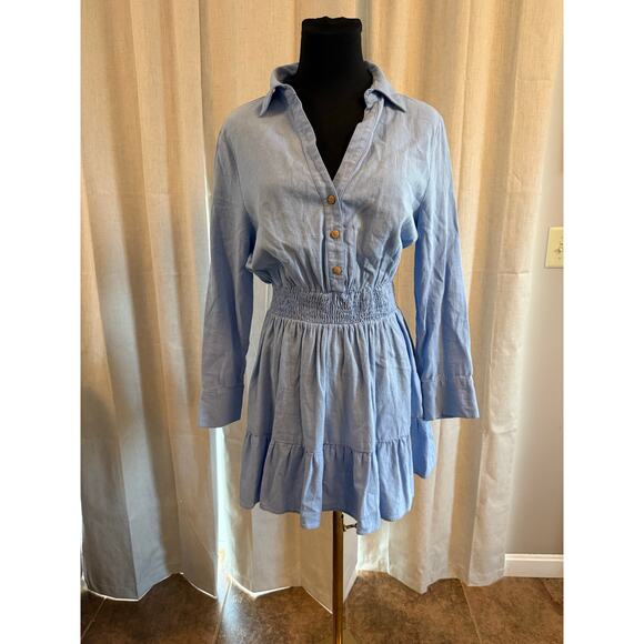 Zara Dresses & Skirts - Beautiful Blue Dress By Zara Size Medium